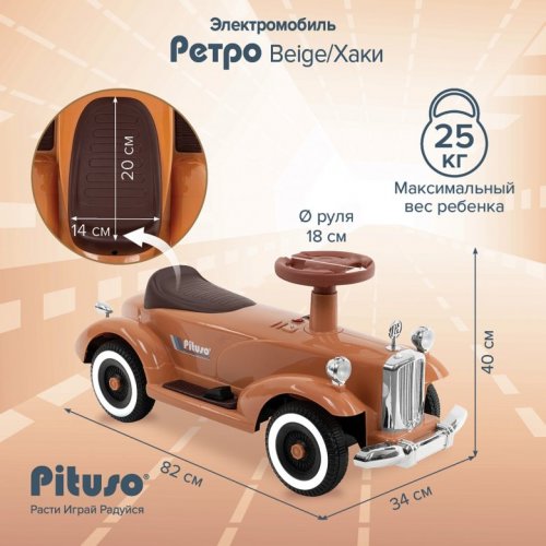 Электроквадроцикл Pituso Ретро фото 6