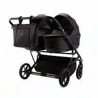 Коляска модульная для двойни 2 в 1 Adamex Leo Duo Deluxe (экокожа)