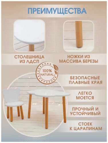 Набор стол+стул 4Kids Мишка фото 3