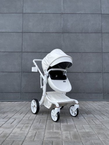 Коляска модульная 3 в 1 "Luxmom" 608-2 экокожа фото 6
