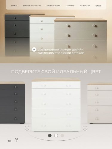 Комод RANT LEVI 800/5 фото 6