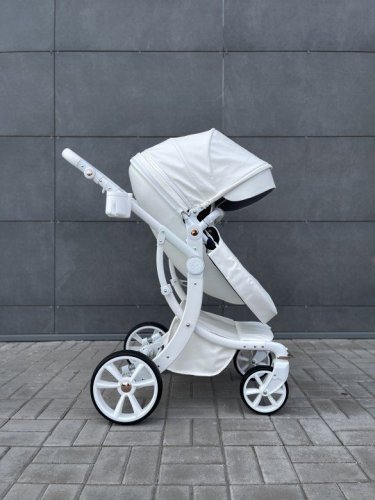 Коляска модульная 3 в 1 "Luxmom" 608-2 экокожа фото 5